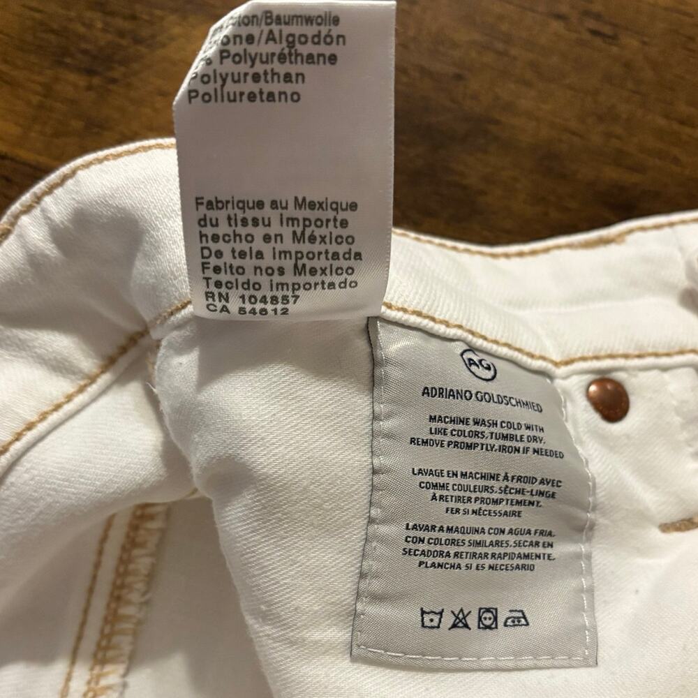 Adriano Goldschmied AG Jeans Women’s 28 Skirt Vera Mini White Denim - Picture 6 of 9